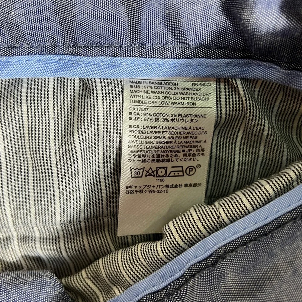 Banana Republic Aiden Chino Mens 31x30 Navy Blue Slim Fit Cotton Twill Pants